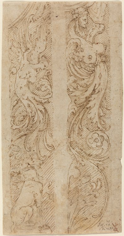 Decorazioni grottesche per pannelli murali da Giovanni da Udine