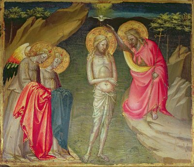 Il Battesimo di Cristo (olio su tavola) da Giovanni dal (attr. to) Ponte