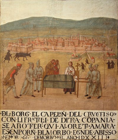 Pellegrinaggio della Compagnia del Crocifisso a Loreto, prima metà del XVI sec. da Giovanni del Leone