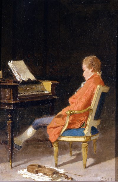 Ritratto di Wolfgang Amadeus Mozart al pianoforte da Giovanni del Re