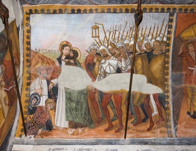 Storie della Passione di Cristo: Gesù tradito con un bacio da Giuda e catturato da Giovanni di Cherasco Botoneri