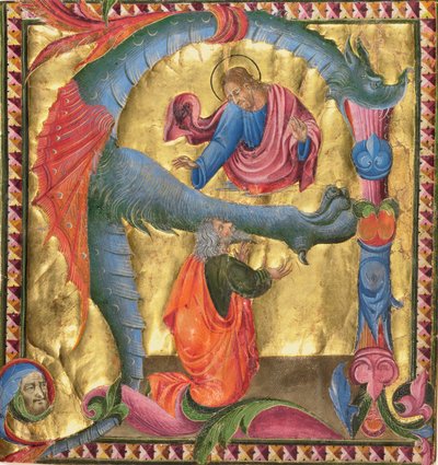 Iniziale A: Cristo appare a Davide da Giovanni di Paolo