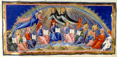 Paradiso, Canto X. Beatrice e Dante si librano accanto al Cielo del Sole e incontrano coloro che si distinguono per la loro saggezza. Sono accolti da San Tommaso d