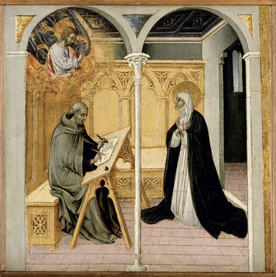 Santa Caterina da Siena che Ditta i Suoi Dialoghi, c.1447-61 da Giovanni di Paolo di Grazia
