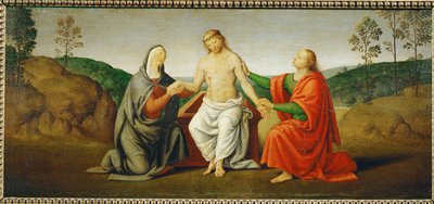 Il Cristo morto sostenuto dalla Vergine Maria e da San Giovanni apostolo ... da Giovanni di Pietro (c.1450 1529) (studio of)