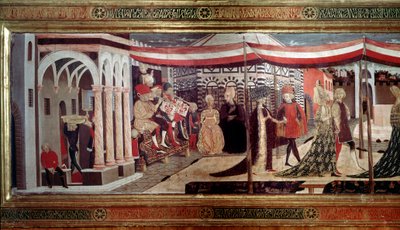 Cerimonia di nozze rinascimentale (dettaglio) da Giovanni di Ser Giovanni Scheggia