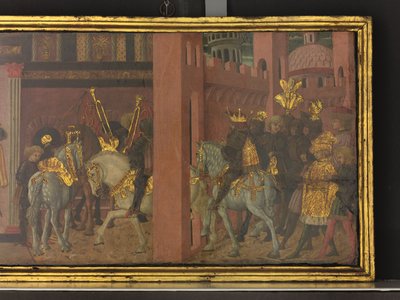 La storia di Traiano e la vedova, (dettaglio) di un pannello da un cassone, c.1450 da Giovanni di Ser Giovanni Scheggia