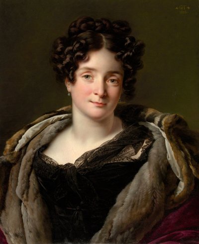 Madame Jacques-Louis-Étienne Reizet Colette-Désirée-Thérèse Godefroy, 1782-1850, 1823 da Girodet de Roucy Trioson