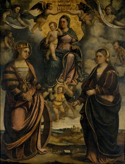 Madonna col Bambino tra i santi Caterina e Apollonia da Girolamo Dal Toso