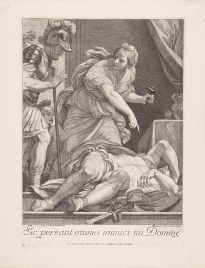 Jael mostra a Barak il cadavere di Sisera da Girolamo Ferroni