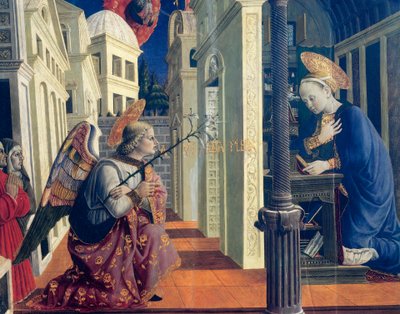 Annunciazione (dettaglio), ca 1460 da Girolamo Giovanni