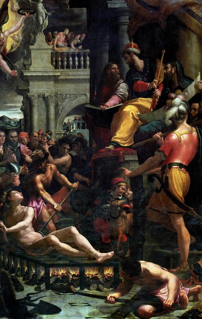 Il martirio di San Lorenzo, 1573 da Girolamo Macchietti
