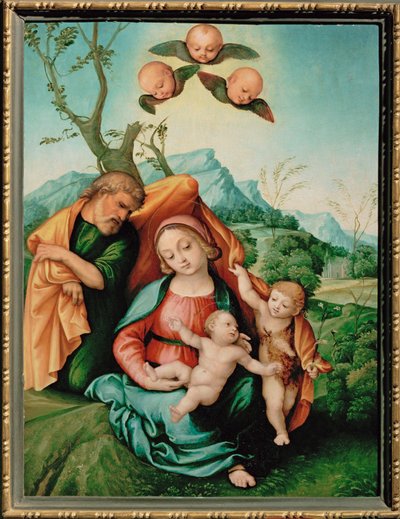 Sacra Famiglia (dipinto su tavola) da Girolamo Marchesi da Cotignola