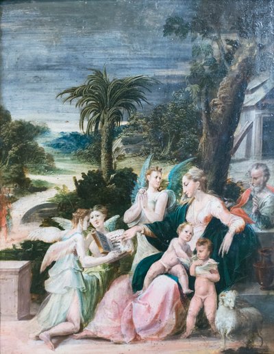 Sacra Famiglia con il Battista e angeli da Girolamo Mazzola Bedoli
