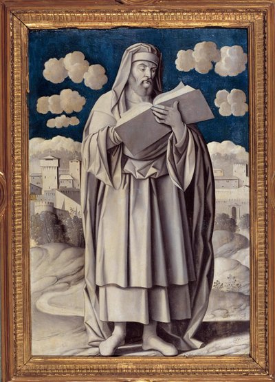 Ritratto a figura intera del filosofo greco Aristotele da Girolamo Mocetto