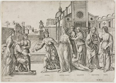 La calunnia di Apelle, c. 1500-1506 da Girolamo Mocetto