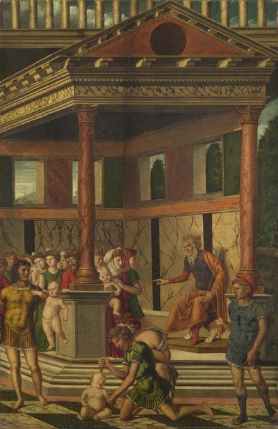 Il massacro degli innocenti con Erode da Girolamo Mocetto