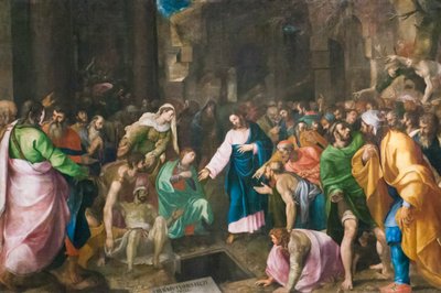 La resurrezione di Lazzaro, c.1555 da Girolamo Muziano