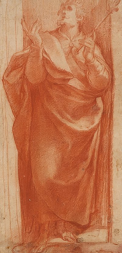 Re santo in piedi. Circa 1570/80 (?) da Girolamo Muziano