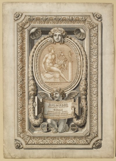 Progetto per una gemma incisa in una montatura ornamentale da Girolamo Odam