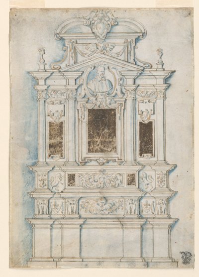 Progetto per un monumento murale sepolcrale da Girolamo Rainaldi