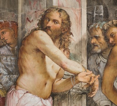 Navata centrale, Quinta campata sud, Flagellazione di Cristo, Girolamo Romanino da Girolamo Romanino