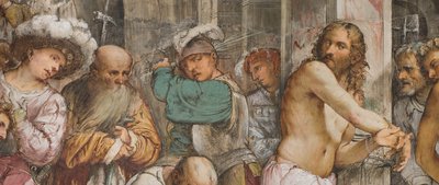 Navata centrale, Quinta campata sud, Flagellazione di Cristo, Girolamo Romanino da Girolamo Romanino