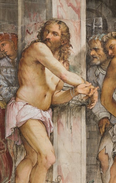 Viale Centrale, Quinto arco sud, Flagellazione di Cristo, Girolamo Romanino da Girolamo Romanino