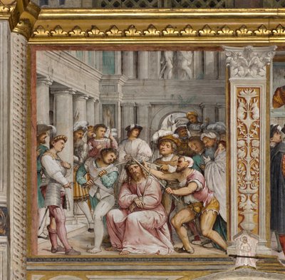 Navata Centrale, Quarta Campata Sud, Incoronazione di Spine, Girolamo Romanino da Girolamo Romanino