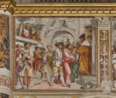 Navata centrale, quinta campata sud, Cristo davanti a Pilato, Girolamo Romanino da Girolamo Romanino
