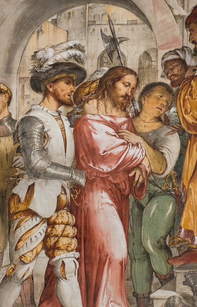 Navata centrale, Quinta Campata Sud, Cristo davanti a Pilato, Girolamo Romanino da Girolamo Romanino
