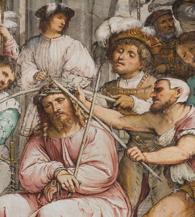 Navata Centrale, Quarta Campata Sud, Incoronazione di Spine, Girolamo Romanino da Girolamo Romanino