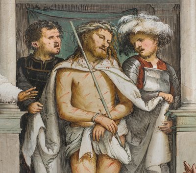 Navata centrale, quarta campata sud, Ecce Homo, Girolamo Romanino da Girolamo Romanino