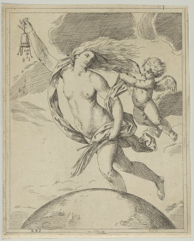 Fortuna che vola sopra il globo da Girolamo Scarsello