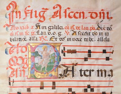 Pagina illuminata di un salterio medievale, di Girolamo da Cremona. da Girolamo da Cremona