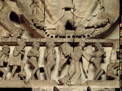 Timpano del portale ovest raffigurante il Giudizio Universale: (dettaglio) da Gislebertus