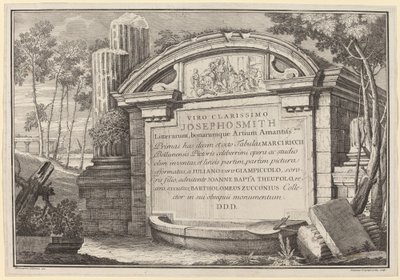 Rovine classiche in un paesaggio: frontespizio da Giuliano Giampiccoli and Giovanni Battista Tiepolo