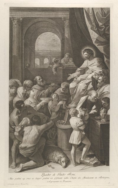 San Giobbe seduto a destra che riceve i doni del popolo, ca. 1760-1800 da Giuliano Traballesi