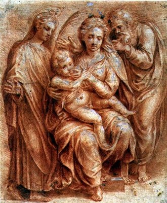 Sacra Famiglia con una Vergine Martire da Giulio (circle of) Romano