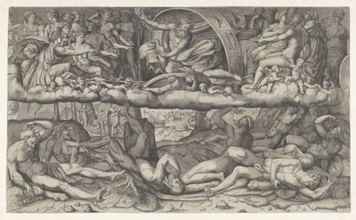 La lotta fra dei e giganti da Giulio Bonasone (attributed to)