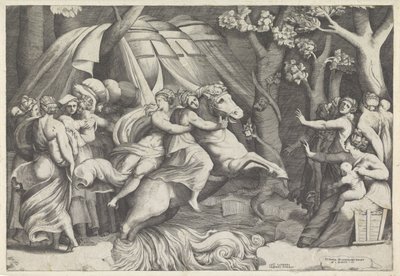 Clelia attraversa il Tevere da Giulio Bonasone