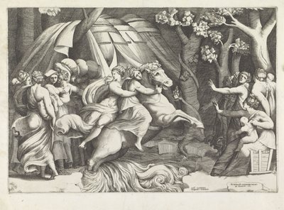 Clelia attraversa il Tevere da Giulio Bonasone