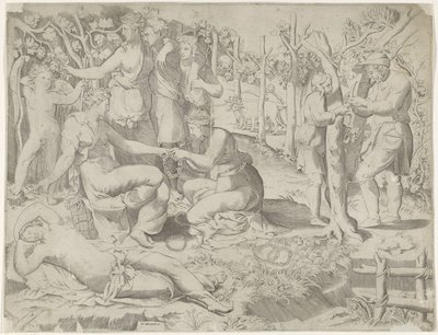 Flora dona una corona da Giulio Bonasone