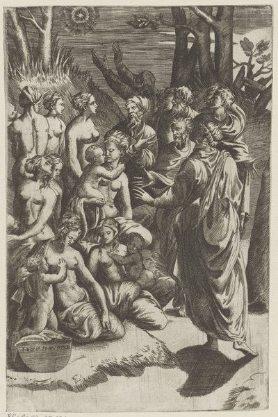 Gruppo di figure sotto una stella da Giulio Bonasone