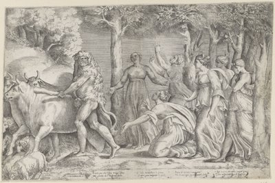 Ercole ruba i buoi di Gerione da Giulio Bonasone