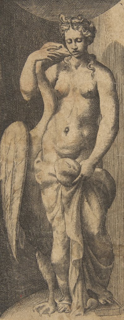 Leda e il cigno, ca. 1531-76 da Giulio Bonasone