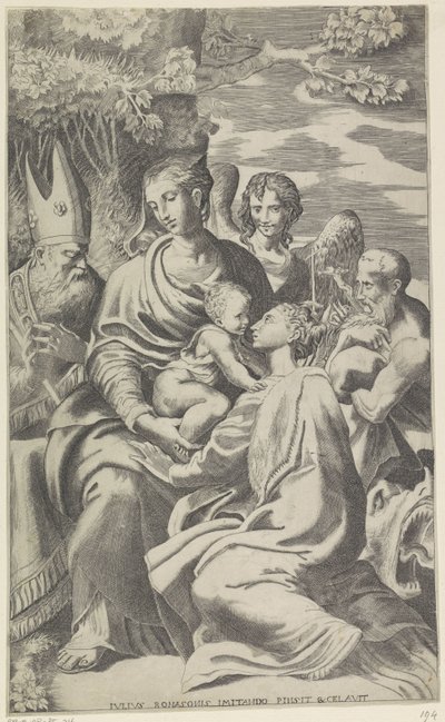 Maria con il Bambino Gesù e santi da Giulio Bonasone