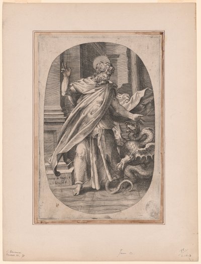 San Paolo che Sconfigge la Vipera da Giulio Bonasone