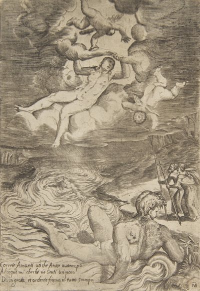 Venere che cade con putti tra le nuvole, da 
