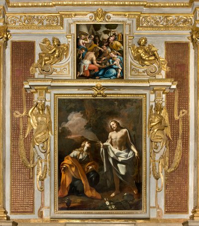 Cappella del SS Sacramento, prima campata lato nord, Noli me tangere, Apparizione di Cristo alla Maddalena 1750, Raccolta della manna 1569 da Giulio Campi